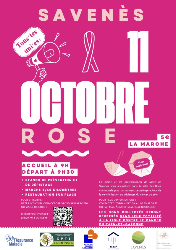 Octobre rose 2026 Savenès MSP Bellevue